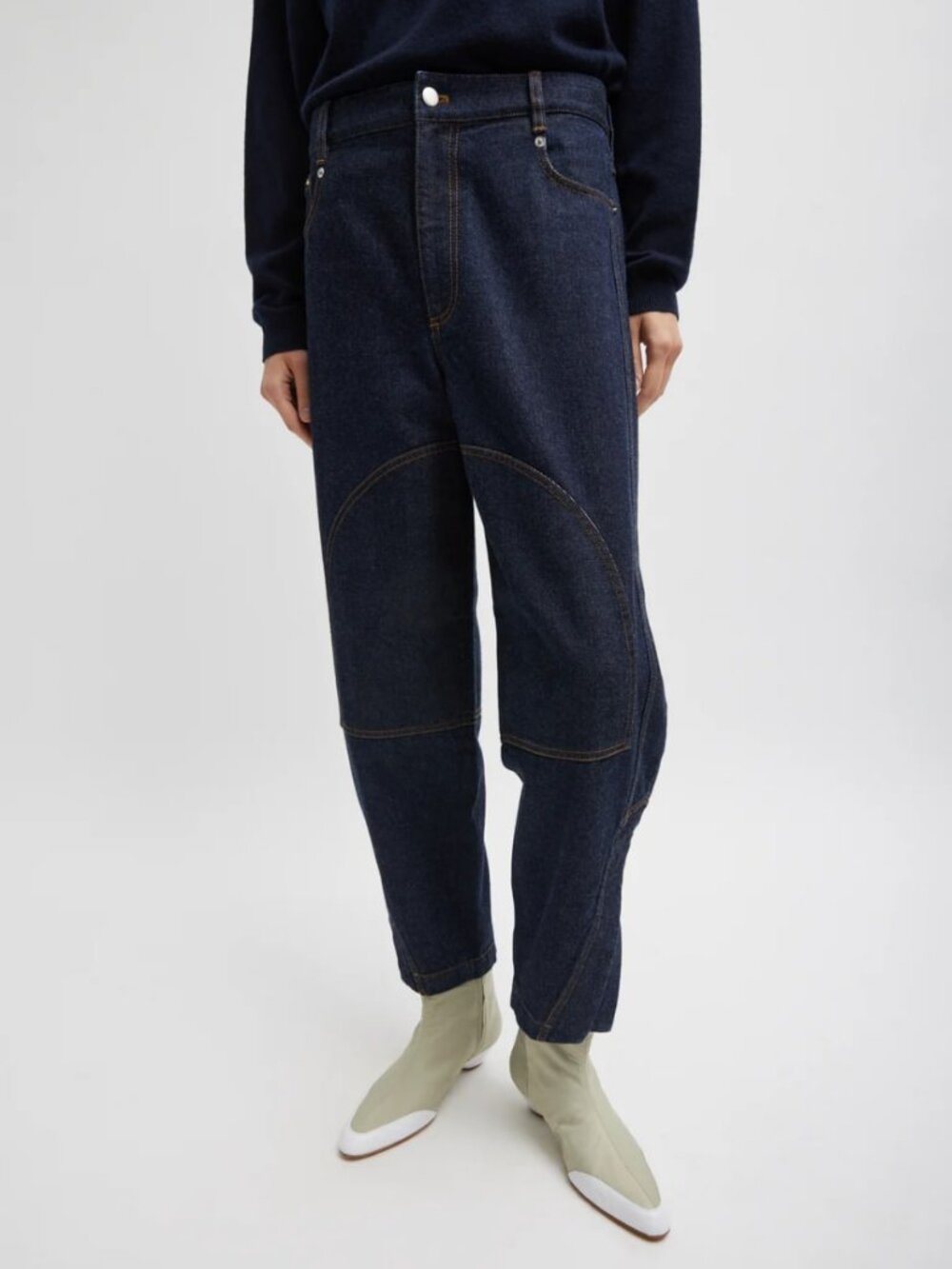 Tibi Indigo Denim Sid Jean Short 26